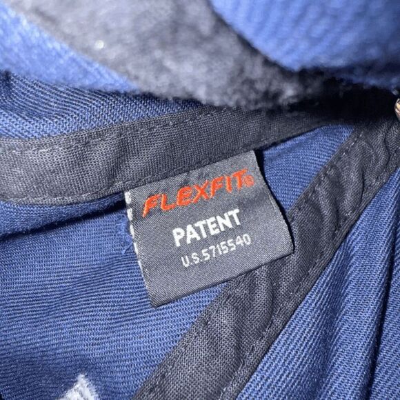 Volcom Boys Full Stone Two-Tone FlexFit Baseball Cap Blue Yellow - Picture 7 of 8